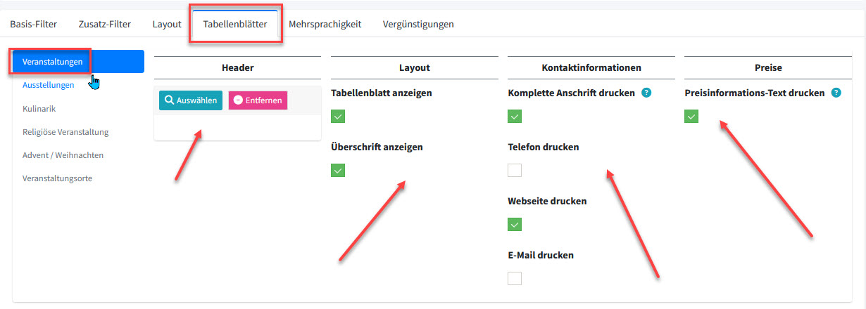 Event-Export und Event-Export Pro