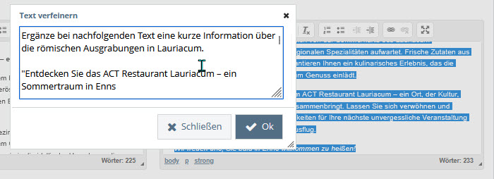 Verfügbare Aktionen in allen TOURDATA-Objekttypen